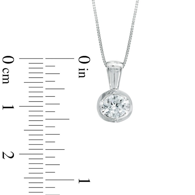 Main Image 2 of Celebration Lux® 1/2 CT. Certified Diamond Solitaire Pendant in 14K White Gold (I/SI2)