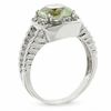 Thumbnail Image 2 of Cushion-Cut Green Quartz in Sterling Silver with Diamond Accents