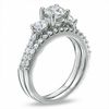 Thumbnail Image 2 of Celebration Lux® 1-1/2 CT. T.W. Certified Diamond Three Stone Bridal Set in 18K White Gold (I/SI2)