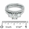 Thumbnail Image 3 of Celebration Lux® 1-1/2 CT. T.W. Certified Diamond Three Stone Bridal Set in 18K White Gold (I/SI2)
