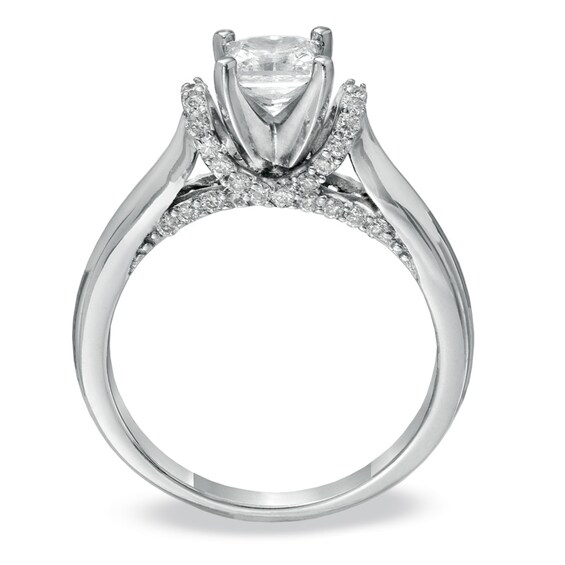 Celebration LuxÂ® 1-1/5 CT. T.w. Princess-Cut Certified Diamond Solitaire Engagement Ring in 18K White Gold (I/Si2)