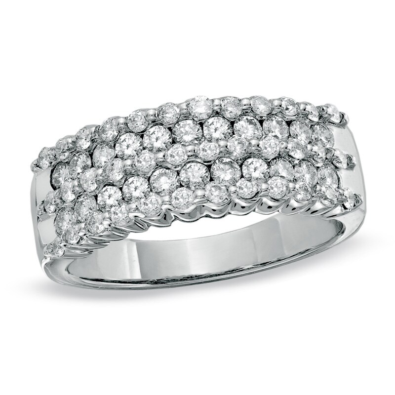 Main Image 1 of 1 CT. T.W. Diamond Band in 14K White Gold