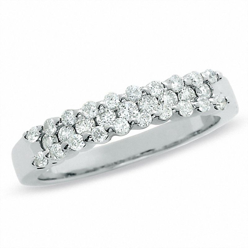 Main Image 1 of 1/2 CT. T.W. Diamond Band in 14K White Gold