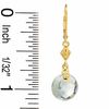 Thumbnail Image 2 of Faceted Green Quartz Earrings in 10K Gold with Diamond Accents