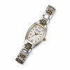 Thumbnail Image 1 of Ladies' Caravelle Two-Tone Watch with Tonneau White Dial (Model: 45L010)