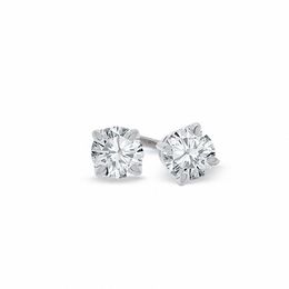 Platinum Earrings Zales T W Certified Diamond Solitaire Stud Earrings In Platinum I