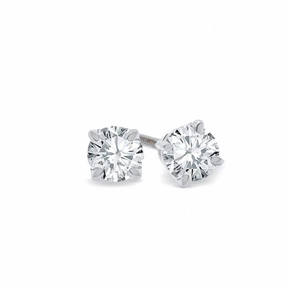 1 CT. Diamond Solitaire Single Stud Earring in 14K White Gold (I