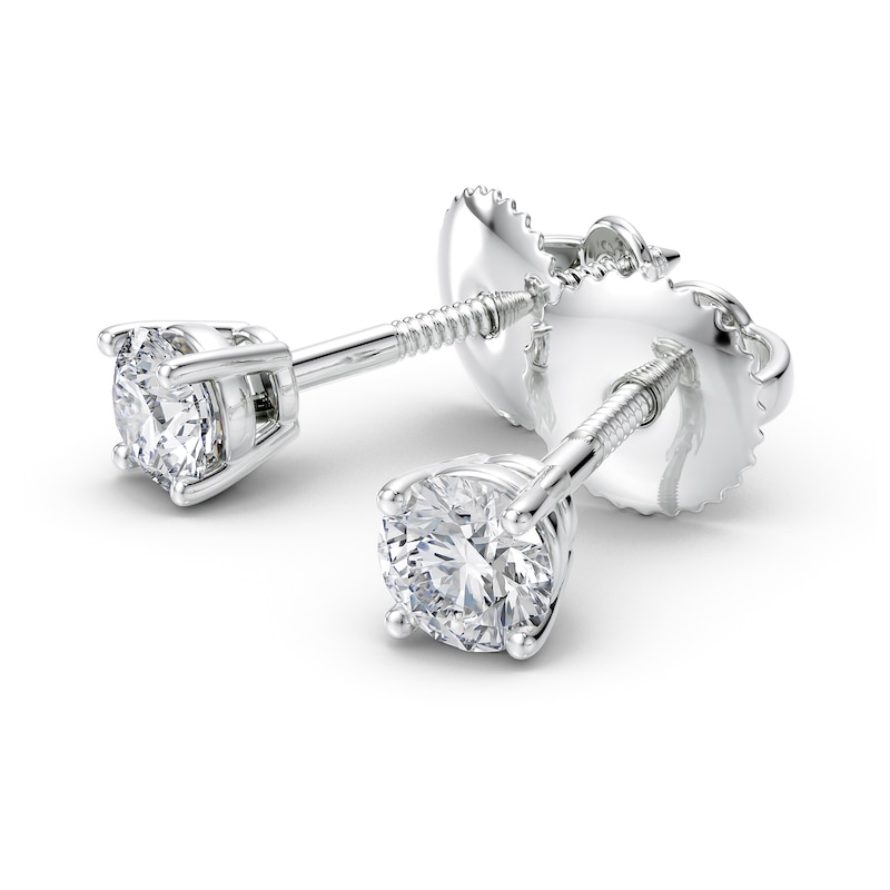 1/2 CT. T.W. Certified Diamond Solitaire Stud Earrings in Platinum (I/VS2)