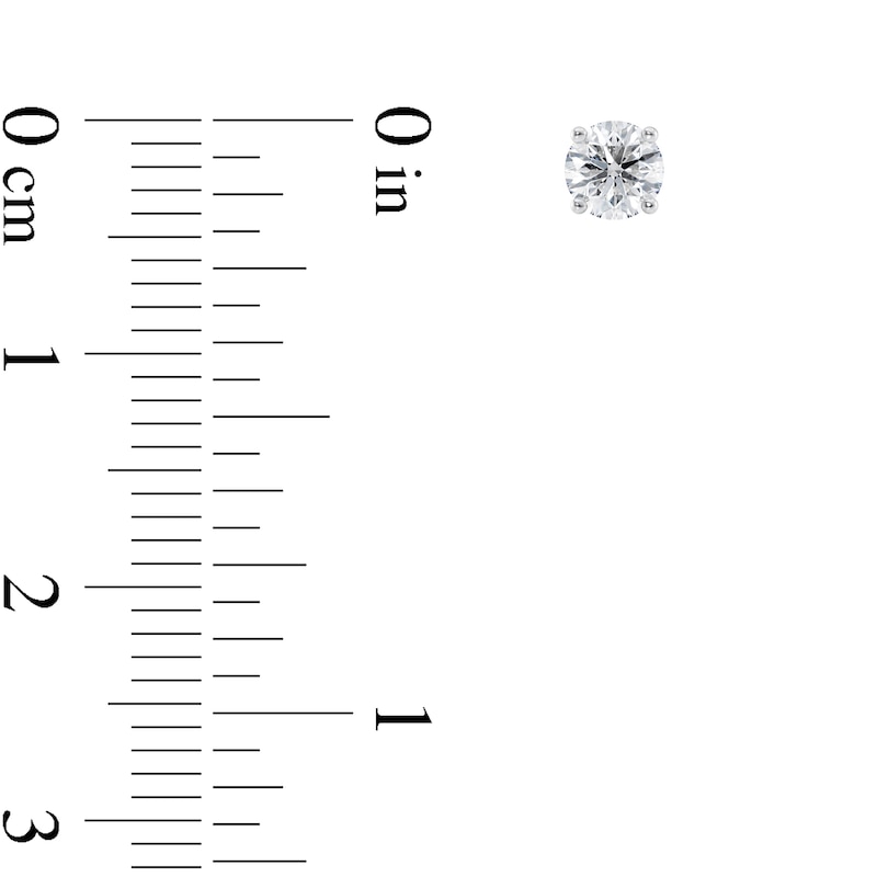 1/2 CT. T.W. Certified Diamond Solitaire Stud Earrings in Platinum (I/VS2)
