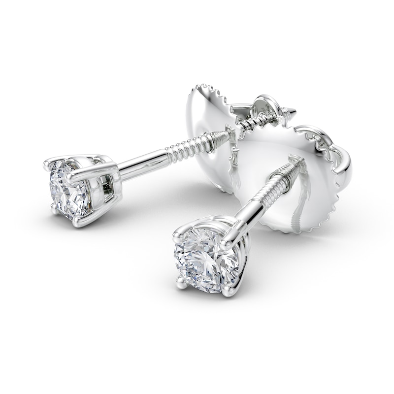 1/4 CT. T.W. Certified Diamond Solitaire Stud Earrings in Platinum (I/VS2)