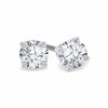 Thumbnail Image 1 of 1 CT. T.W. Certified Diamond Solitaire Stud Earrings in 18K White Gold (I/SI2)