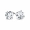 Thumbnail Image 0 of 1 CT. T.W. Certified Diamond Solitaire Stud Earrings in 18K White Gold (I/SI2)