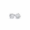 Thumbnail Image 1 of 1/2 CT. T.W. Certified Diamond Solitaire Stud Earrings in 18K White Gold (I/SI2)