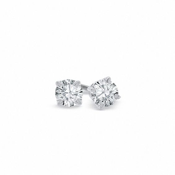 1/2 CT. T.w. Certified Diamond Solitaire Stud Earrings in 18K White Gold (I/Si2)