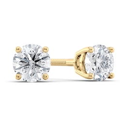 3/4 CT. T.W. Certified Diamond Solitaire Stud Earrings in 18K Gold (I/VS2)