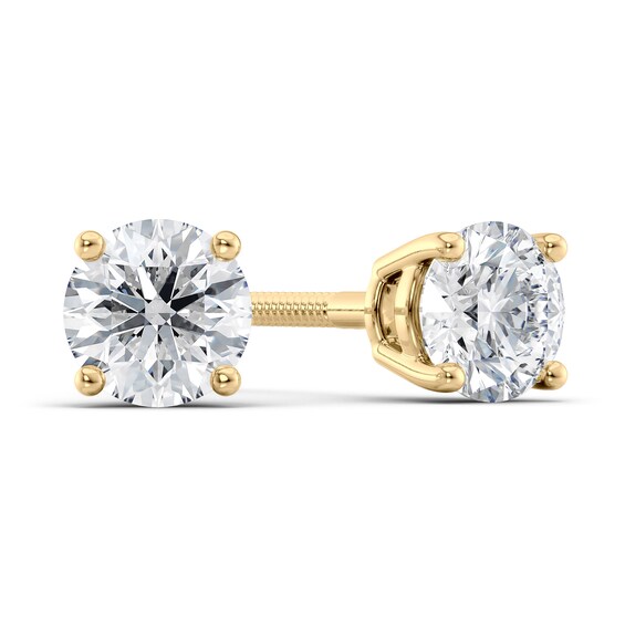 3/4 CT. T.w. Certified Diamond Solitaire Stud Earrings in 18K Gold (I/Vs2)