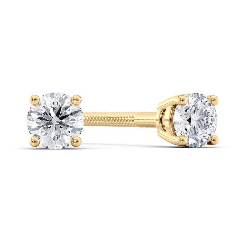 Main Image 1 of 1/4 CT. T.W. Certified Diamond Solitaire Stud Earrings in 18K Gold (I/VS2)