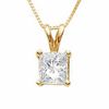 Thumbnail Image 0 of 1 CT. Certified Princess-Cut Diamond Solitaire Pendant in 18K Gold (I/SI2)