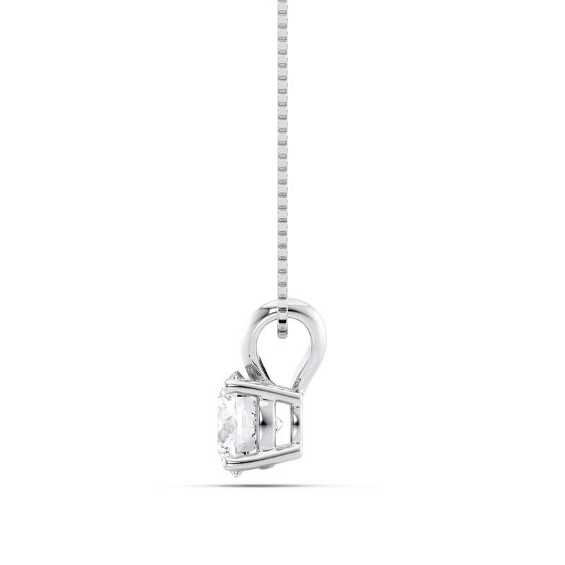 1 CT. Certified Diamond Solitaire Pendant in 18K White Gold (I/VS2)