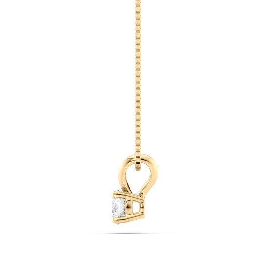1/4 CT. Certified Diamond Solitaire Pendant in 18K Gold (I/Vs2)
