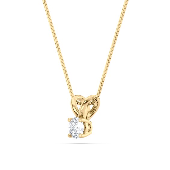 1/4 CT. Certified Diamond Solitaire Pendant in 18K Gold (I/Vs2)