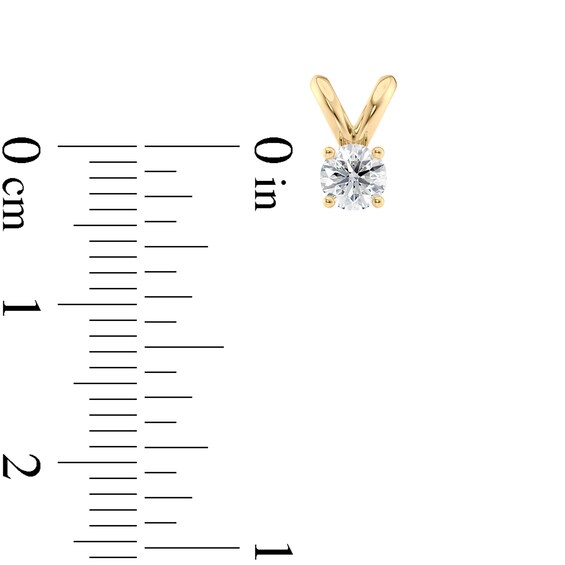 1/4 CT. Certified Diamond Solitaire Pendant in 18K Gold (I/Vs2)