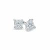 Thumbnail Image 0 of 3/4 CT. T.W. Certified Princess-Cut Diamond Solitaire Stud Earrings in 18K White Gold (I/SI2)