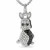 Thumbnail Image 1 of 1/3 CT. T.W. Enhanced Black and White Diamond Rabbit Pendant in Sterling Silver