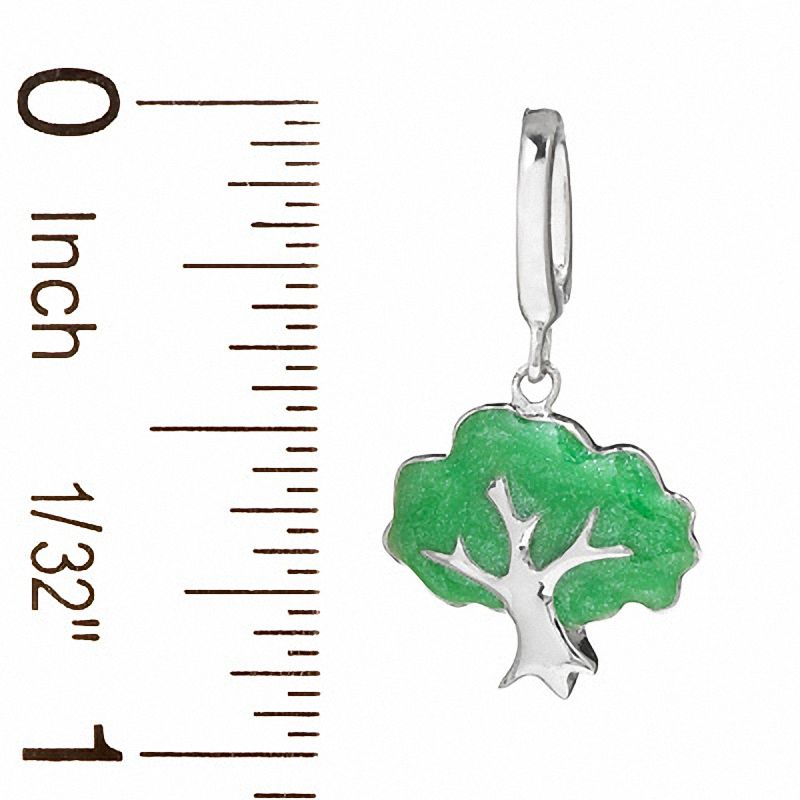 Main Image 2 of Enamel Tree Charm in Sterling Silver