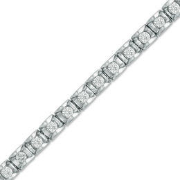 Tennis Bracelets Zales 1 2 Ct T W Diamond Tennis Bracelet In 14k White Gold