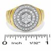 Thumbnail Image 3 of 3/4 CT. T.W. Diamond Circle Cluster Ring in 14K Two-Tone Gold