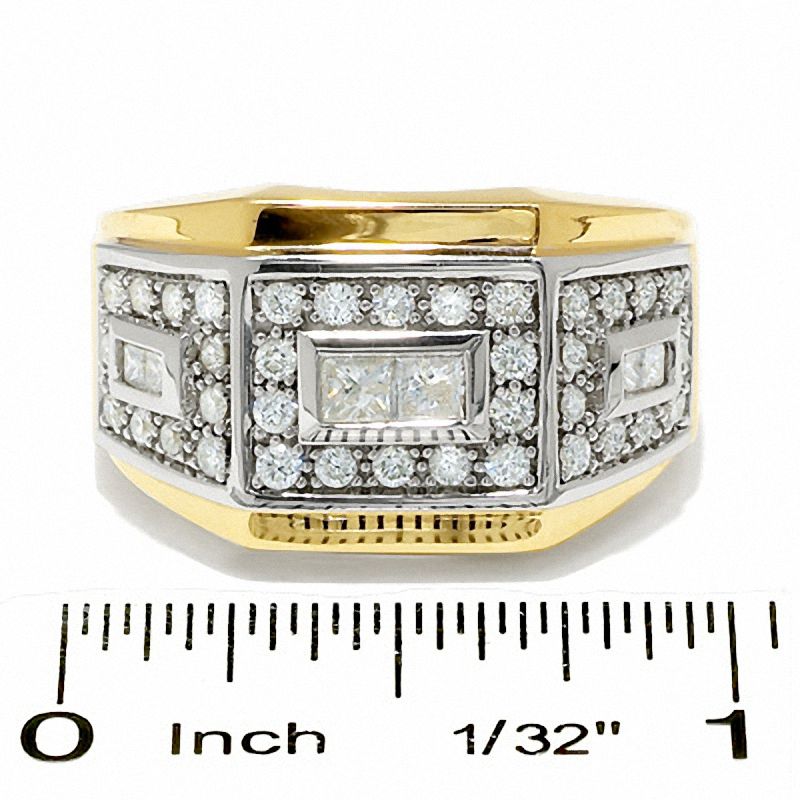 Main Image 2 of 1 CT. T.W. Diamond Three Box Band in 14K Two-Tone Gold