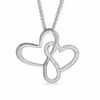 Thumbnail Image 1 of 1/7 CT. T.W. Diamond Free Form Heart Pendant in Sterling Silver
