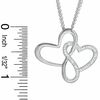 Thumbnail Image 2 of 1/7 CT. T.W. Diamond Free Form Heart Pendant in Sterling Silver