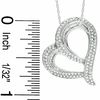 Thumbnail Image 2 of 1/3 CT. T.W. Diamond Heart Pendant in 14K White Gold