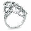 Thumbnail Image 1 of 1 CT. T.W. Diamond Free Form Loop Ring in 14K White Gold