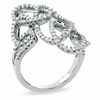 Thumbnail Image 2 of 1 CT. T.W. Diamond Free Form Loop Ring in 14K White Gold