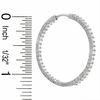 Thumbnail Image 2 of 1-1/2 CT. T.W. Diamond Inside-Out Hoop Earrings in 14K White Gold