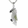 Thumbnail Image 1 of 1/3 CT. T.W. Multi-Colored Diamond Cockatoo Pendant in Sterling Silver