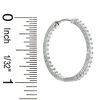 Thumbnail Image 2 of 1 CT. T.W. Diamond Front and Back Hoop Earrings in 14K White Gold