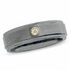 Thumbnail Image 1 of Diamond Accent Wedding Band in Tungsten and 18K White Gold - Size 10