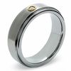 Thumbnail Image 2 of Diamond Accent Wedding Band in Tungsten and 18K White Gold - Size 10
