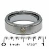 Thumbnail Image 3 of Diamond Accent Wedding Band in Tungsten and 18K White Gold - Size 10