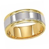 Thumbnail Image 0 of Men's 8.0mm Comfort Fit Wedding Band in 14K Two-Tone Gold