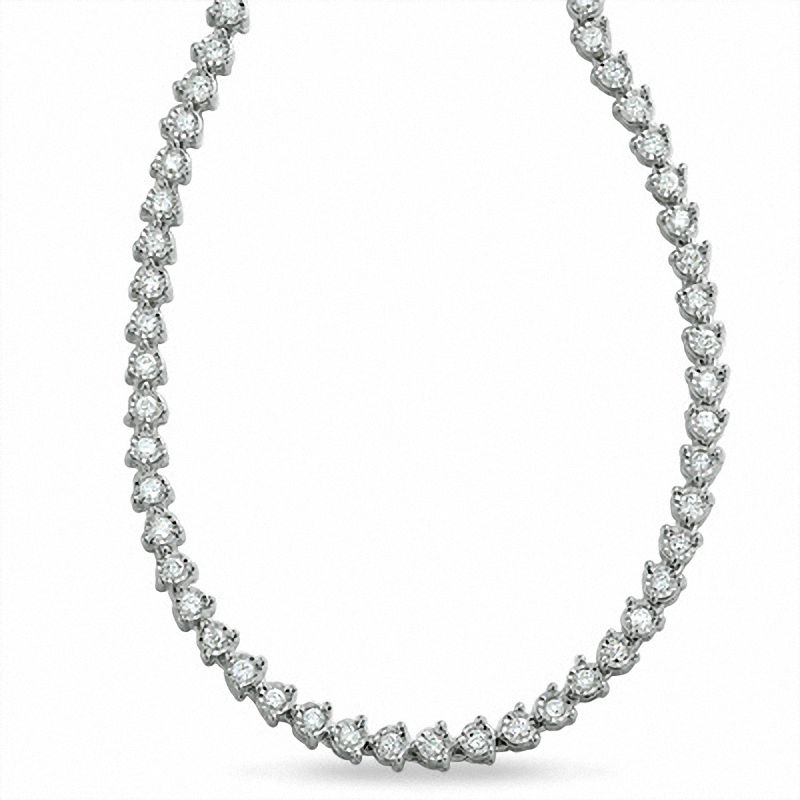 Main Image 1 of 2-1/2 CT. T.W. Diamond Sparkle Necklace in 14K White Gold