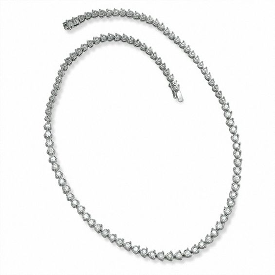 2-1/2 CT. T.w. Diamond Sparkle Necklace in 14K White Gold