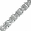 Thumbnail Image 1 of Men's 1/3 CT. T.W. Diamond Link Bracelet in Stainless Steel