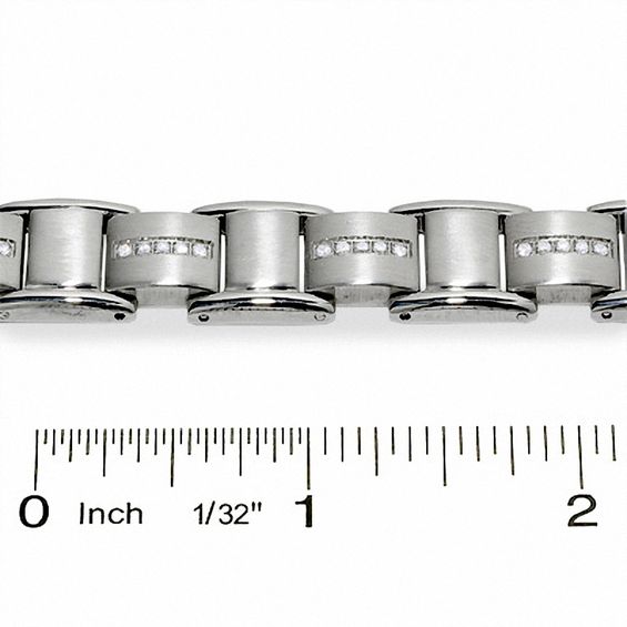 1/3 CT. T.w. Diamond Link Bracelet in Stainless Steel