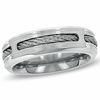 Thumbnail Image 0 of Triton Men's 8.0mm Comfort Fit Stainless Steel Cable Wedding Band