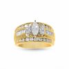 Thumbnail Image 0 of 1 CT. T.W. Marquise Diamond Three Stone Ring in 14K Gold